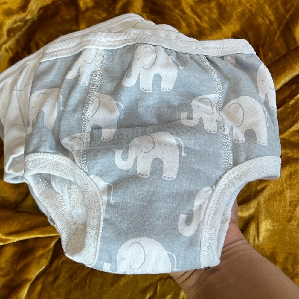 BUNDLE (14 pieces) toddler potty training Underwear - Light Grey and White